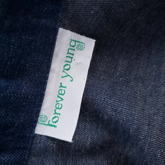 Vintage 70s/early 80s Union Made Forever Young long denim shirt dress western - Picture 8 of 9